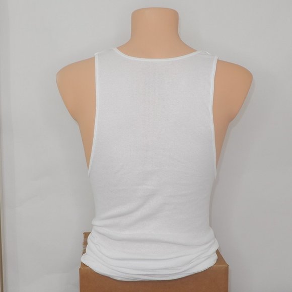 Fruit of the Loom White Sleeveless Scoop Neck Tank (TS015) - Picture 3 of 4